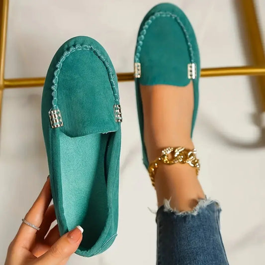 ✨Best-1 Sale Loafers✨|Women's Fall/Winter Metal Decor Loafers Casual Slip On Flat Shoes