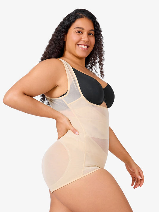 💝Women 2025 Tummy Control Mesh Slimming Girdles Shapewear Bodysuit
