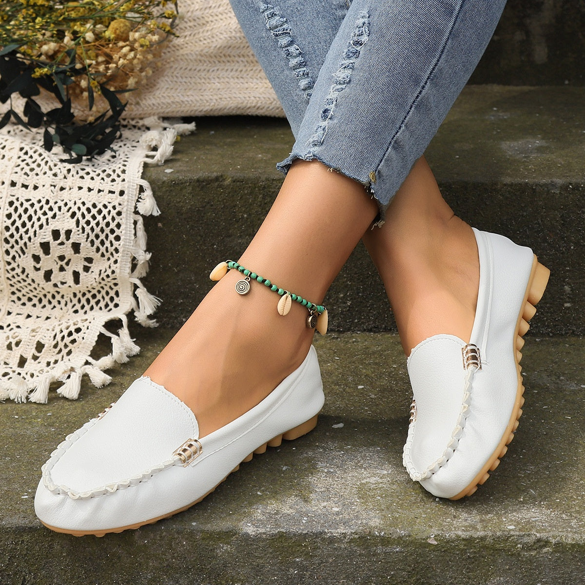 ✨Best-1 Sale Loafers✨|Women's Fall/Winter Metal Decor Loafers Casual Slip On Flat Shoes