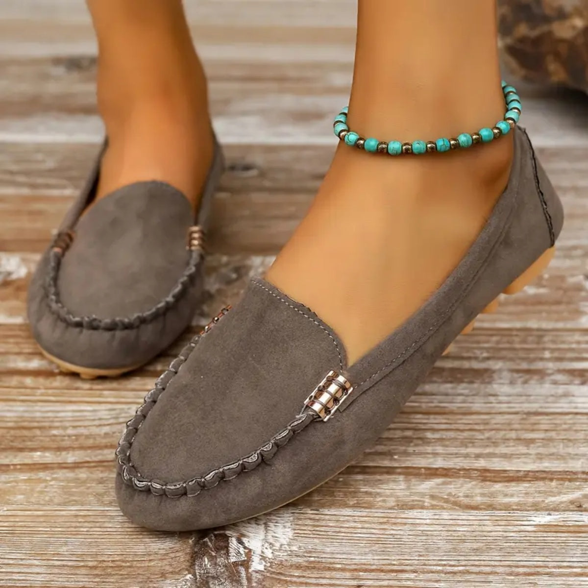 ✨Best-1 Sale Loafers✨|Women's Fall/Winter Metal Decor Loafers Casual Slip On Flat Shoes