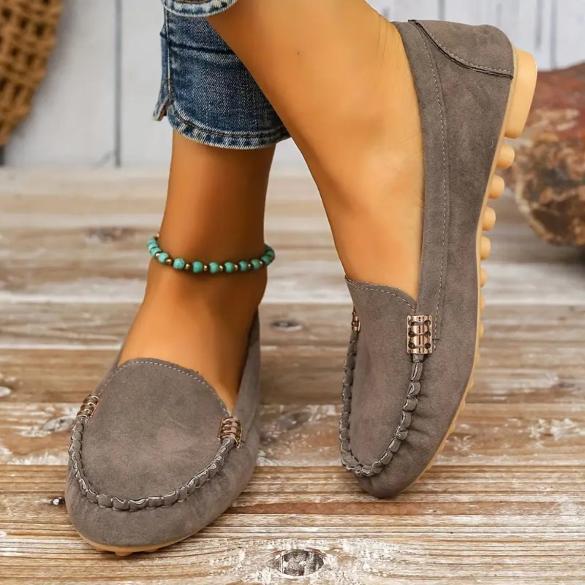 ✨Best-1 Sale Loafers✨|Women's Fall/Winter Metal Decor Loafers Casual Slip On Flat Shoes