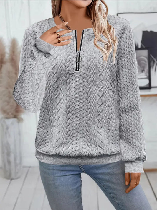 ✨Best-1 Sale Sweatshirt 2025✨Women's Elegant Snake Print Zip-Up Sweatshirt Long Sleeve Round Neck Casual Pullover
