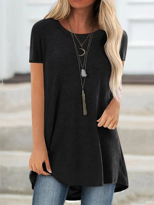 ✨Womens Summer Plus Size Tops Longline Casual T-Shirt